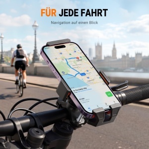Suport telefon pentru bicicleta GRIFEMA GD523, 5.5-7 inch, rotire 360 - Img 7