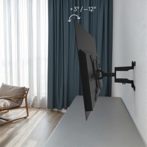 Suport TV Hama, negru, 37-90 inch, inclinabil, rotativ, pana la 50kg - Img 4