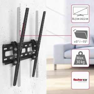 Suport TV Hama, neigabil, 32-75 inch, capacitate 40 kg, culoare neagra - Img 4
