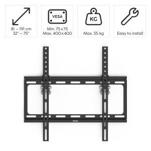 Suport TV Hama Neigbar 32-75 inch Negru VESA 400x400 - Img 2