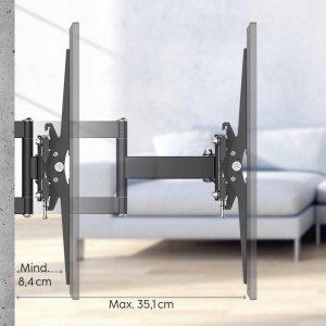 Suport TV Hama Schwenkbar Neigbar 32-75 Zoll, VESA 400x400, Flexibilitate Totala - Img 4