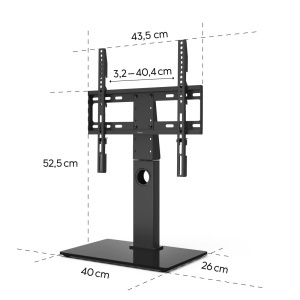 Suport TV Hama Suport pentru TV 32-55 pana la 30 kg Suport TV reglabil pe inaltime pivotant compatibil VESA Suport TV stabil negru - Img 6