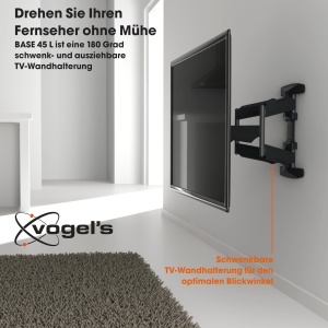 Suport TV Vogels Base 45 L, pentru televizoare 40-80 inch, max. 45 kg, inclinabil si rotativ - Img 4