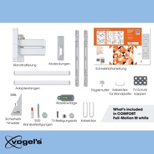 Suport TV Vogels Comfort TVM 3445, 32-65 inch, max. 25 kg, rotire 180, alb - Img 7