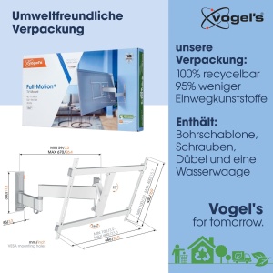 Suport TV Vogels Comfort TVM 3645, pentru televizoare 40-77 inch, max. 35 kg, alb - Img 4