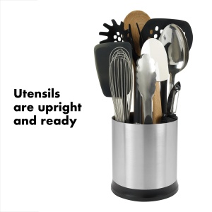 Suport Utensile Bucatarie OXO Good Grips Rotativ Inox Capacitate Mare - Img 3