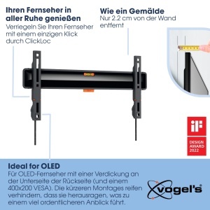 Support TV Vogels TVM 3405SP, pentru televizoare 32-77 inch, capacitate 50 kg, distanta de 2,2 cm - Img 3