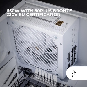 Sursa de alimentare ATX Mars Gaming MPB650SIM, 650W, 80Plus Bronze, Alb - Img 3