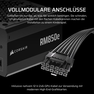Sursa de alimentare Corsair RM850e, 850W, modulara, negru - Img 4