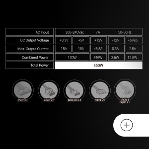 Surse de alimentare ATX Mars Gaming MPIII550P, 550W, 80 Plus Bronze, Negru - Img 6