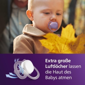 Suzeta Philips Avent Ultra Air SCF34946 18 luni Set 2 buc Silicon BPA-Free Sterilizator inclus - Img 2