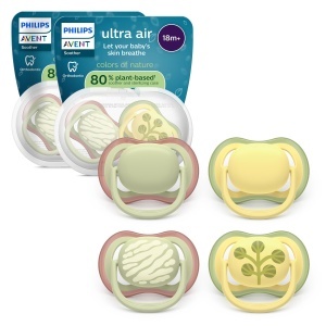 Suzeta Philips Avent Ultra Air SCF34955 BPA-Free Silicon Moale 18 luni Set 4 bucati
