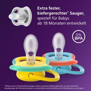 Suzeta Philips Avent Ultra Air SCF34956 18 luni set 4 buc luminoasa BPA-free - Img 3
