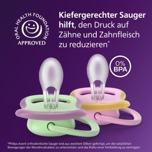 Suzete Philips Avent Ultra Air SCF08725 6-18 luni BPA-Free Set 4 bucati cu 2 sterilizatoare - Img 3