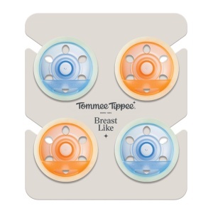 Suzete Tommee Tippee Night Glow 6-18 luni Set 4 buc Design din silicon - Img 2