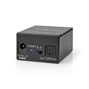Switch audio digital Nedis 2 intrari TosLink, iesire TosLink, metalic, negru - Img 4