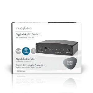 Switch audio digital Nedis, 4 intrari TosLink, negru, metalic - Img 8