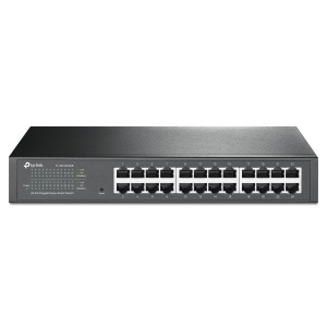 Switch gestionat TP-Link TL-SG1024DE, 24 porturi RJ45, negru, rackmount