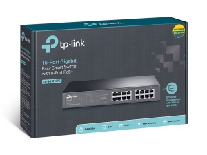 Switch Gigabit TP-Link TL-SG1016PE, 16-Porturi, 8 Porturi PoE, 150W, Negru - Img 4