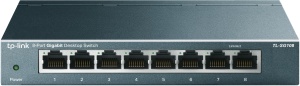 Switch Gigabit TP-Link TL-SG108, 8 porturi RJ-45, Plug-and-Play, metalic