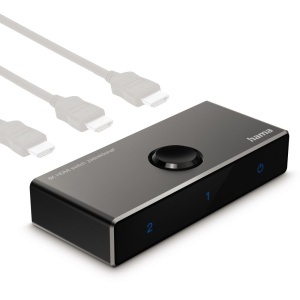 Switch HDMI Hama 8K, bidirectional, 2 intrari1 iesire, 1 intrare2 iesiri, negru - Img 2