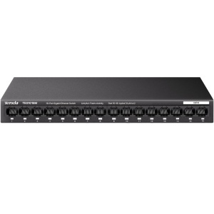 Switch LAN Tenda TEG1016M, 16 porturi Gigabit, Plug and Play, design fara ventilator