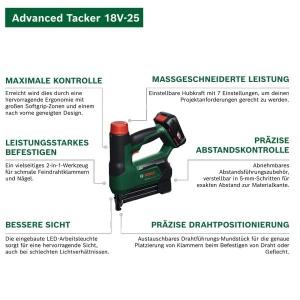 Tacker electric Bosch AdvancedTacker 18V-25, 2-in-1, putere ajustabila - Img 3