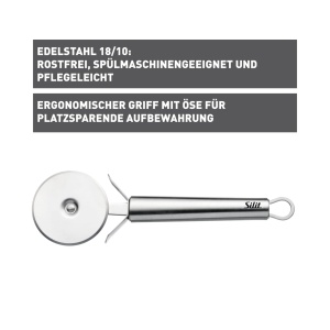 Taietor pizza Silit Classic Line 17,5 cm, otel inoxidabil, ergonomic, spalat la masina - Img 2