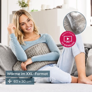 Tampon de incalzire Beurer HK 123 XXL Nordic, tampon termic dragalas cu 3 niveluri de temperatura si oprire automata, spalabil la masina, fabricat in Europa, format XXL 60 x 30 cm, aspect blana - Img 2