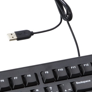 Tastatura Business cu fir Logitech K120 pentru Windows si Linux, Port USB, Tastare silentioasa, Robusta, Rezistenta la varsare, Suport pentru tastatura, Aspect QWERTZ elvetian - Negru - Img 3