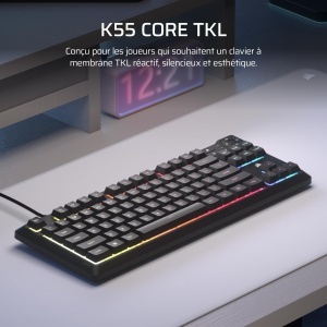 Tastatura Gaming Corsair K55 Core TKL RGB, Tenkeyless, Negru, 8 Zone RGB - Img 2