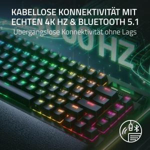 Tastatura Gaming Razer BlackWidow V4 Pro 75 - Wireless, OLED, Negru - Img 2