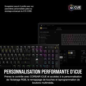 Tastatura mecanica Corsair K70 Core RGB, lineare, neagra, cu suport pentru maini - Img 6