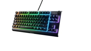 Tastatura pentru jocuri SteelSeries Apex 3 TKL - RGB, USB-A - Factor de forma compact Tenkeyless - Iluminare RGB cu 8 zone - Aspect american (QWERTY)