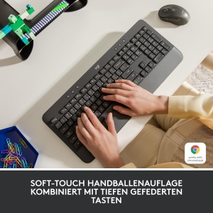 Tastatura wireless Logitech Signature K650, cu suport pentru palme, neagra - Img 2