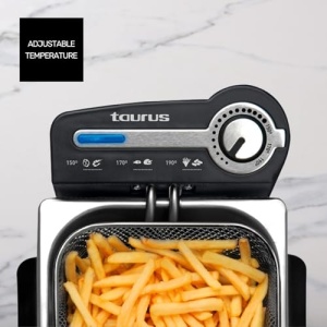 Taurus Professional 2 Plus - Friteuza | 2 litri | 1700 W | Otel inoxidabil 18/8 | Puternic | Ulei, Argint - Img 4