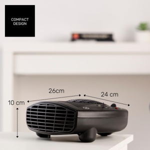 Taurus TFH-3001 2000W Negru Design Compact Functie Ventilator - Img 8