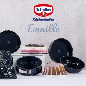 Tava de copt Dr. Oetker Back-Liebe Emaille 28 cm, rezistenta la caldura, culoare albastra - Img 8