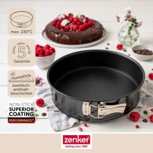 Tava de copt Zenker Perfect Black 24 cm, otel cu antiaderent, rezistenta la 230 C - Img 3