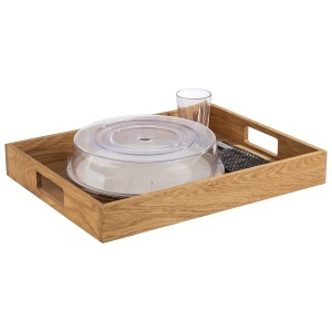 Tava de servire APS 761 din lemn de stejar, 45 x 35 cm, cu 2 manere - Img 5
