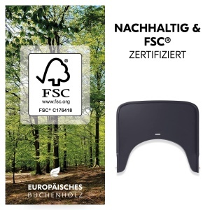 Tava din lemn Hauck Alpha Wooden Tray pentru scaunele Alpha si Beta Dark Grey - Img 5