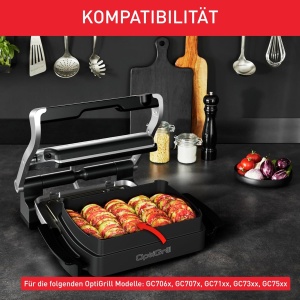 Tava pentru copt Tefal OptiGrill XA725870, antiaderenta, 28.5 cm, neagra - Img 5