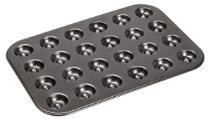 Tava pentru fursecuri Zenker Husarenkrapfen, 24 forme, Teflon, negru