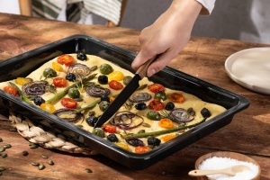 Tava pentru pizza Dr Oetker Back-Idee Creativ 42x29 cm emailata rezistenta la temperaturi inalte - Img 4