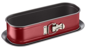 Tava pentru prajituri Tefal 1640314 Delibake, 30 x 11 cm, RosuGri - Img 1