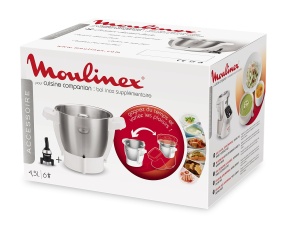 Tava robot Moulinex Cuisine Companion pentru 6 persoane, capacitate mare, 4,5 L, XF380E11 (compatibil numai cu: Cuisine I-Companion si Companion HF800A13 si HF900110) - Img 5