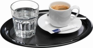 Tavita de servire APS 84251, 26 x 20 cm, inaltime 1,5 cm, melamin, neagra - Img 2
