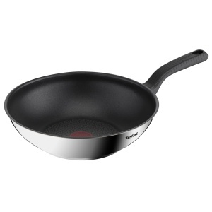 Tefal Comfort Max Wok 28 cm Otel Inoxidabil Antiaderent Argintiu
