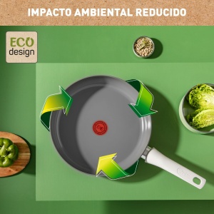 Tefal Renew On Tigai 2 bucati, gri, 24/28 cm, acoperire ceramica antiaderenta, inductie, semnal termic, design ecologic, gatit sanatos, C4279032 - Img 7