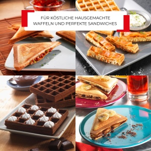Tefal Snack Collection SW852D Aparat Sandwich si Waffe 700W NegruArgintiu - Img 3